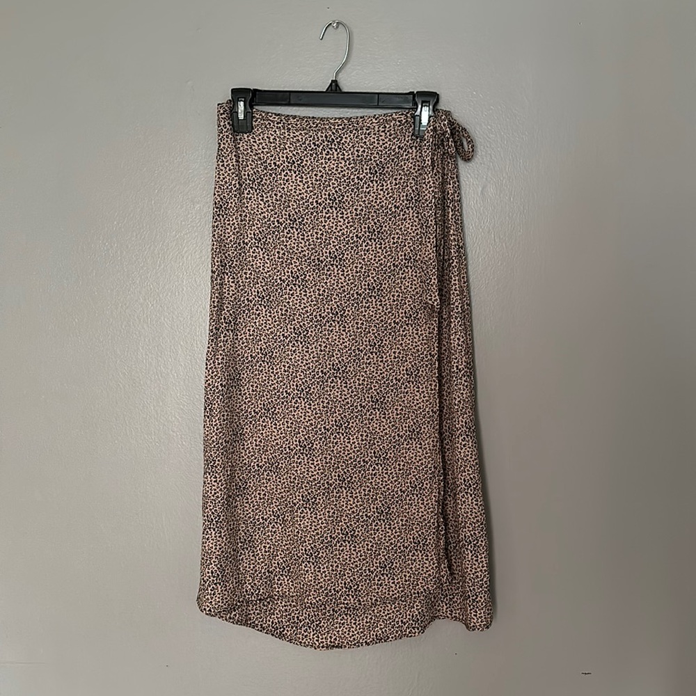Leopard wrap skirt